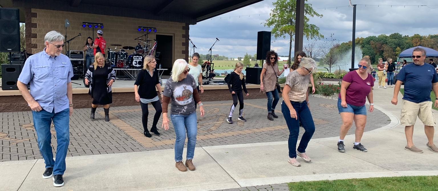 Dancing at the Harvest Fest! Harvest Fest Line Dancers